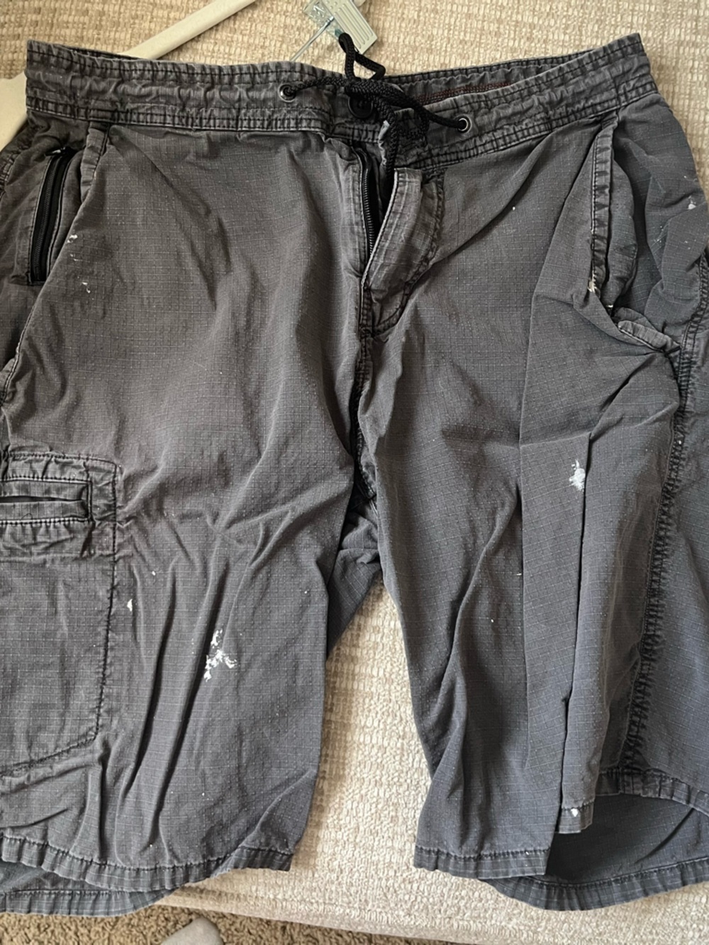 Lucky Brand Black Cargo Shorts with Drawstring